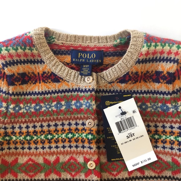 Ralph Lauren Button Up Cardigan NWT - Picture 4 of 5